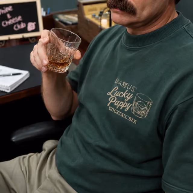 Lucky Puppy cocktail bar tee produced by Captured